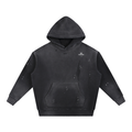 Vintage Washed Frayed Fleece Hoodie