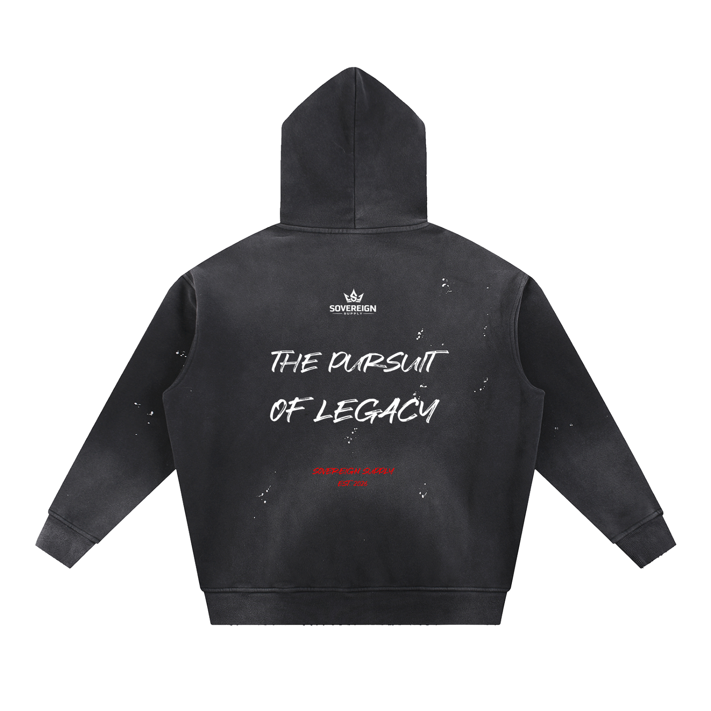 Vintage Washed Frayed Fleece Hoodie
