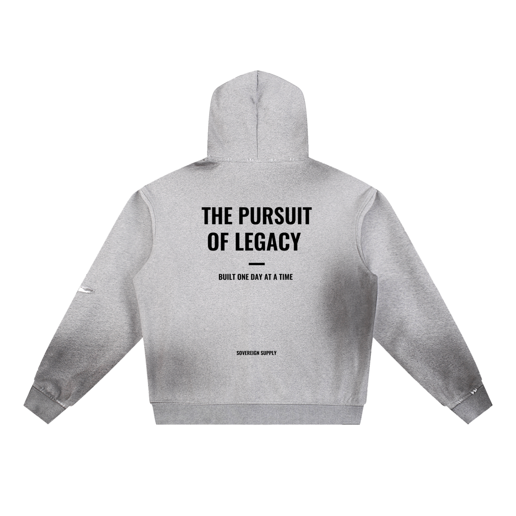 Sun Fade Frayed Fleece Hoodie